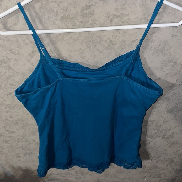 Y2K Wear It Declare It Large Lacey Blue Cami w/ Adj. Length & Bra Builtin - Picture 6 of 6